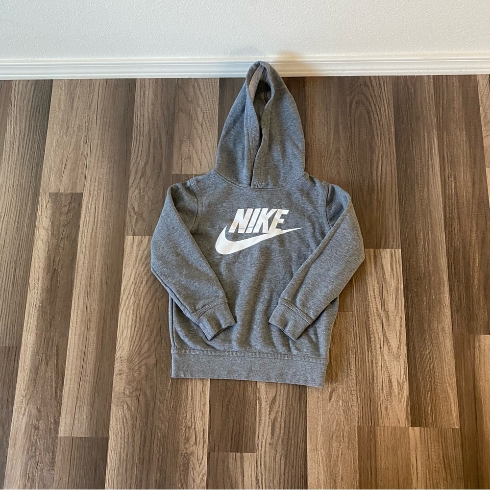 Nike Gray Hoodie kids sweater shirt size S - Picture 2 of 10